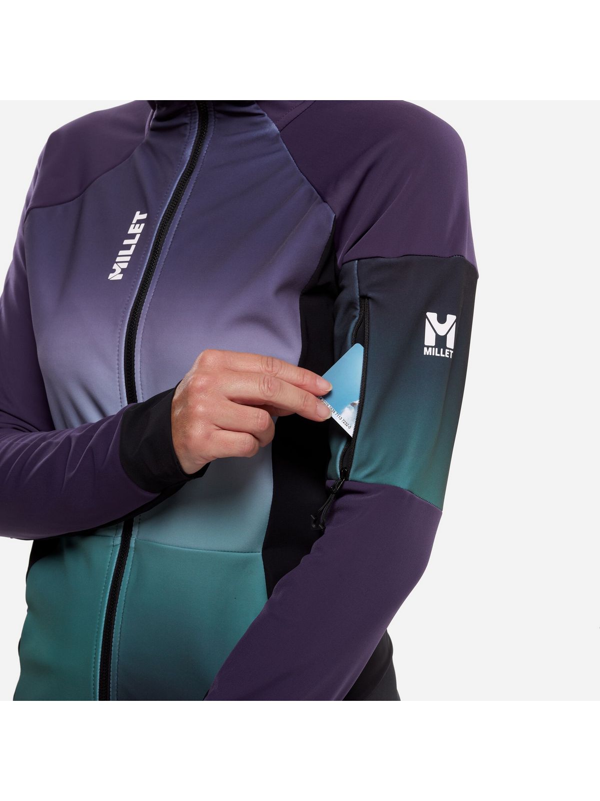 Kurtka narciarska MILLET PIERRMAENT HOODIE fioletowa