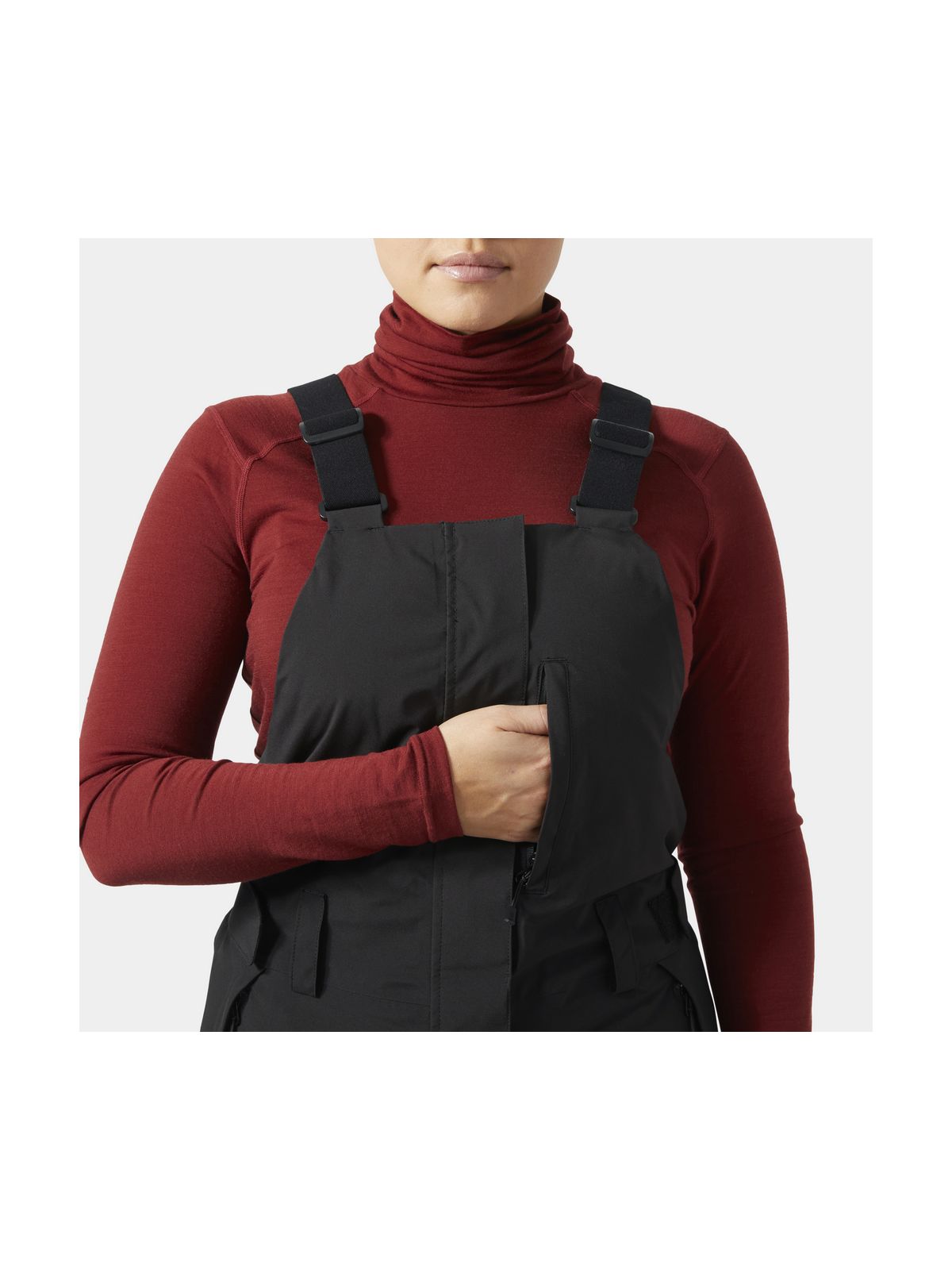 Spodnie narciarskie damskie HELLY HANSEN W SWITCH CARGO BIB PANT czarne