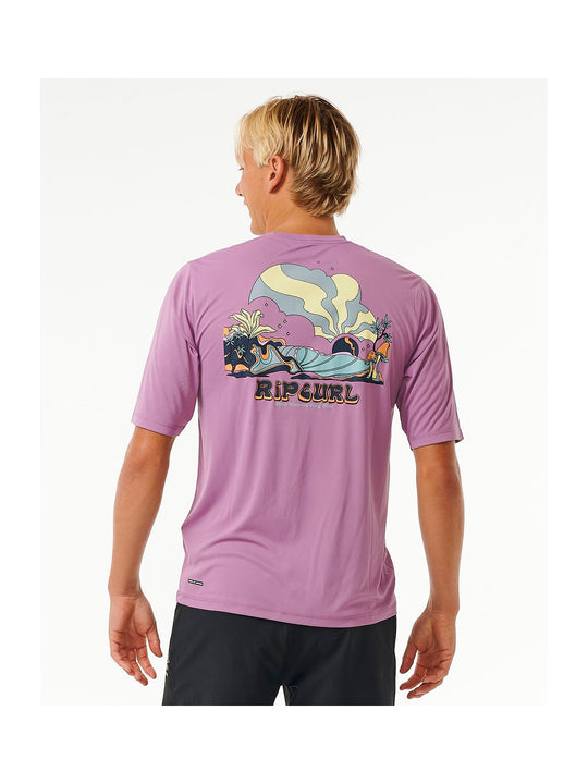 Lycra RIP CURL Mason Pipe Surflite Upf S/S fioletowy - Adventure Sports

