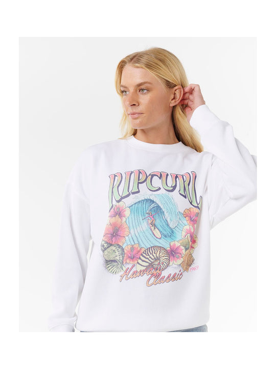 Bluza RIP CURL HAWAII CLASSIC HERITAGE CREW biała
