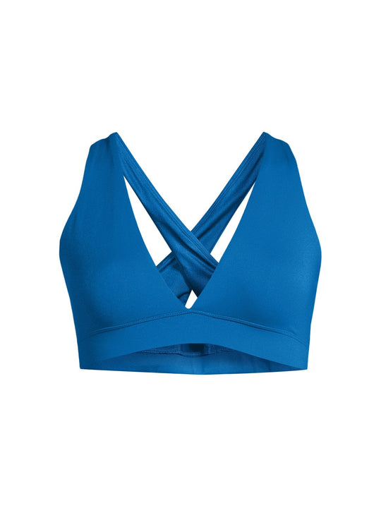 Stanik kąpielowy CASALL V-Neck Crossback Bikini Top kolor niebieski
