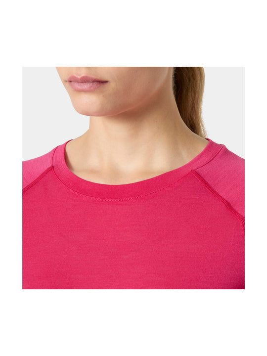 Bielizna termiczna damska HELLY HANSEN W HH DURAWOOL CREW LS różowa
