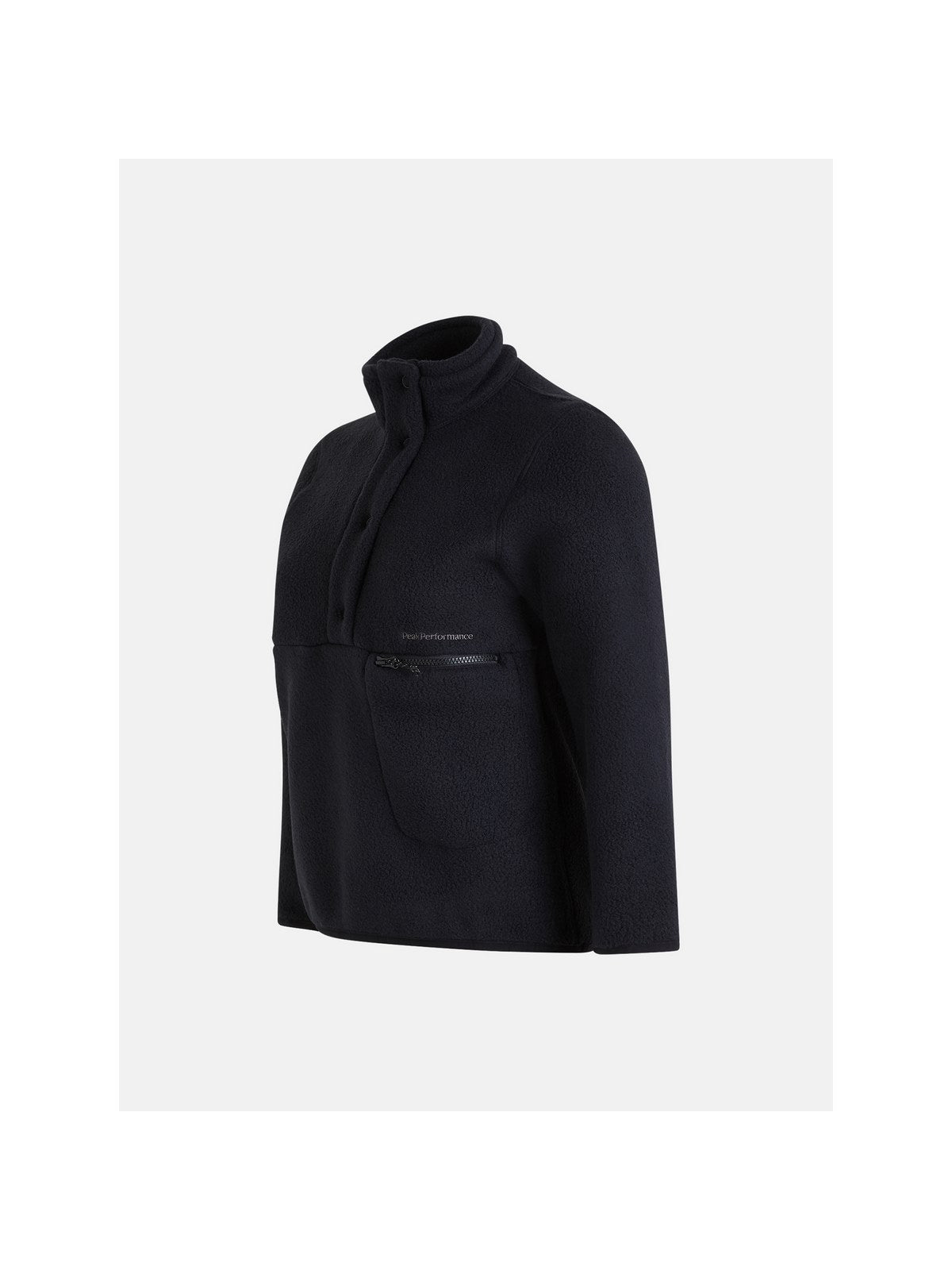 Bluza Peak Performance W Fleece Snap T Neck czarna - Adventure Sports