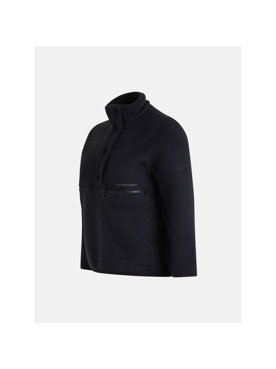 Bluza Peak Performance W Fleece Snap T Neck czarna - Adventure Sports
