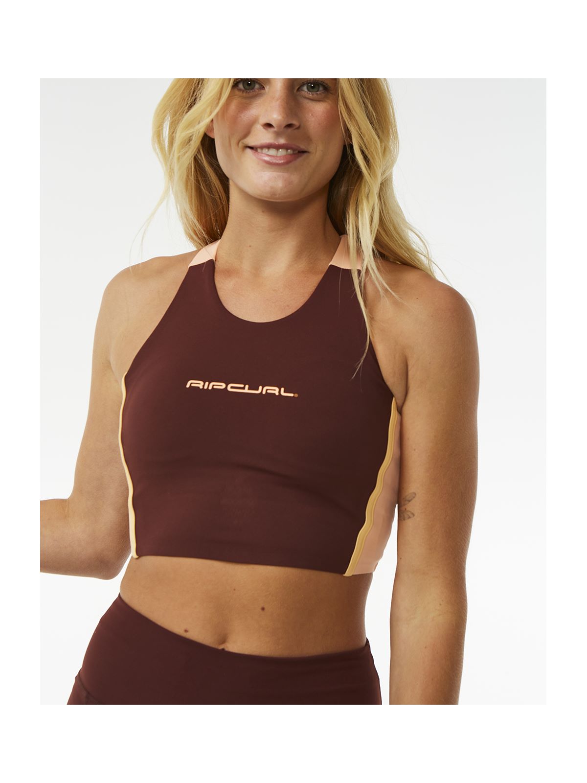 Koszulka RIP CURL Rss Revival Crop brązowy - Adventure Sports