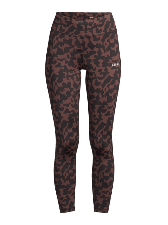 Legginsy damskie CASALL Essential Printed Tights brązowe
