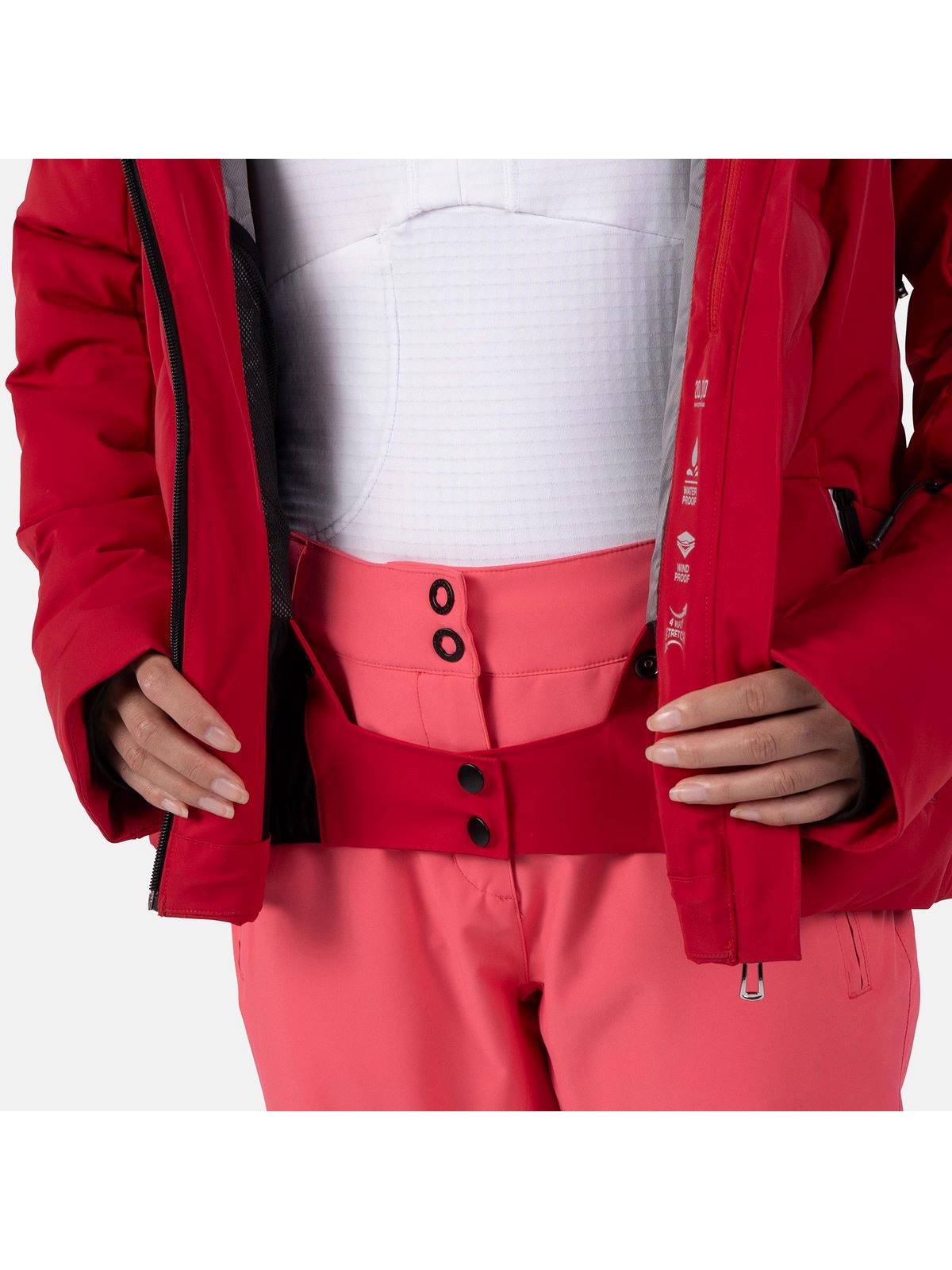 Kurtka ocieplona PrimaLoftem Rossignol W Blackside Puffy Jkt czerwony - narciarska - Adventure Sports