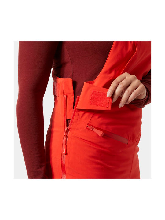 Spodnie narciarskie damskie HELLY HANSEN W ALPHELIA BIB PANT czerwone
