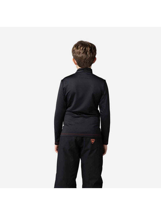 Koszulka termiczna chłopięca Rossignol Boy Hero 1/2 Zip Warm Stretch czarny - Bluza - Adventure Sports
