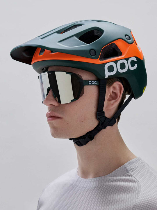 Kask rowerowy POC Cularis Pure zielono pomarańczowy
