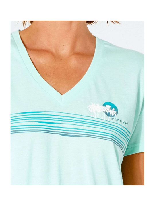 T-Shirt RIP CURL Sunset V-Neck Tee - niebieski - Koszulka - Adventure Sports
