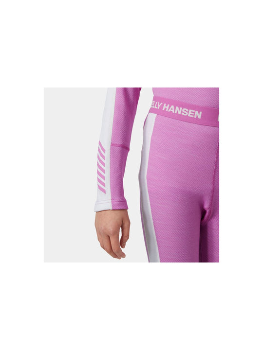 Bielizna dziecięca HELLY HANSEN Jr Lifa Merino Midweight Set kolor różowy
