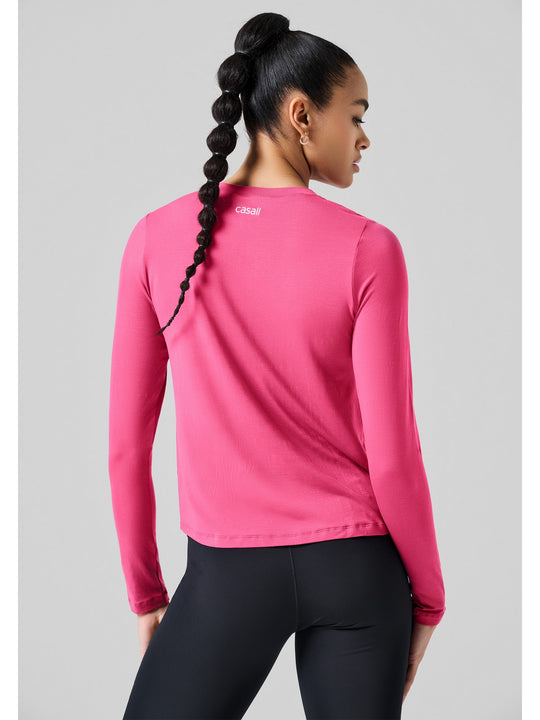 Koszulka CASALL Delight Crew Neck Long Sleeve różowy - Adventure Sports
