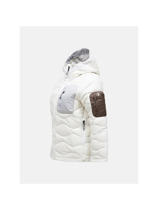 Kurtka puchowa damska PEAK PERFORMANCE Helium Utility Down Hood Jacket biała
