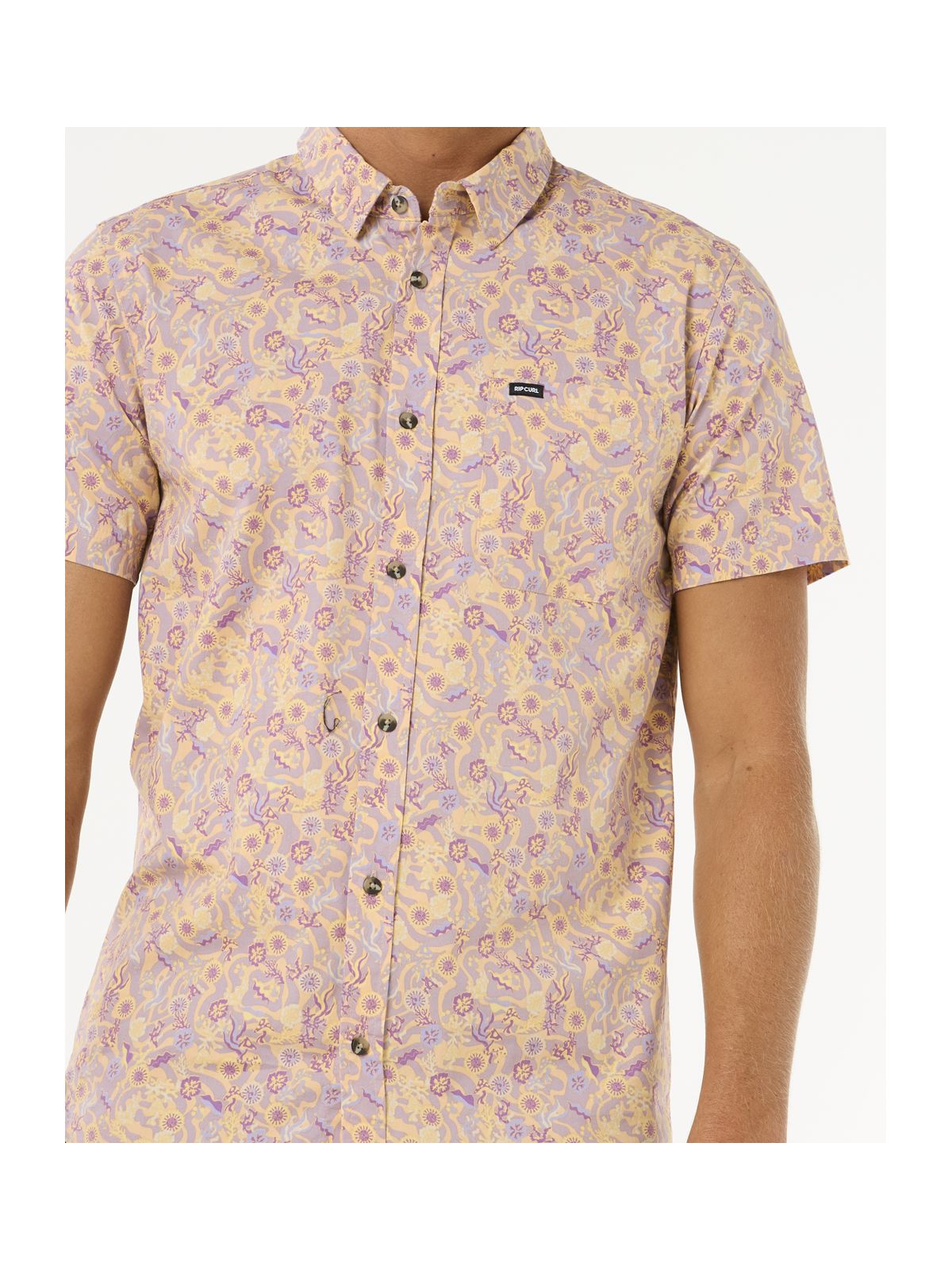 Koszula sportowa męska RIP CURL Floral Reef S/S Shirt fioletowy