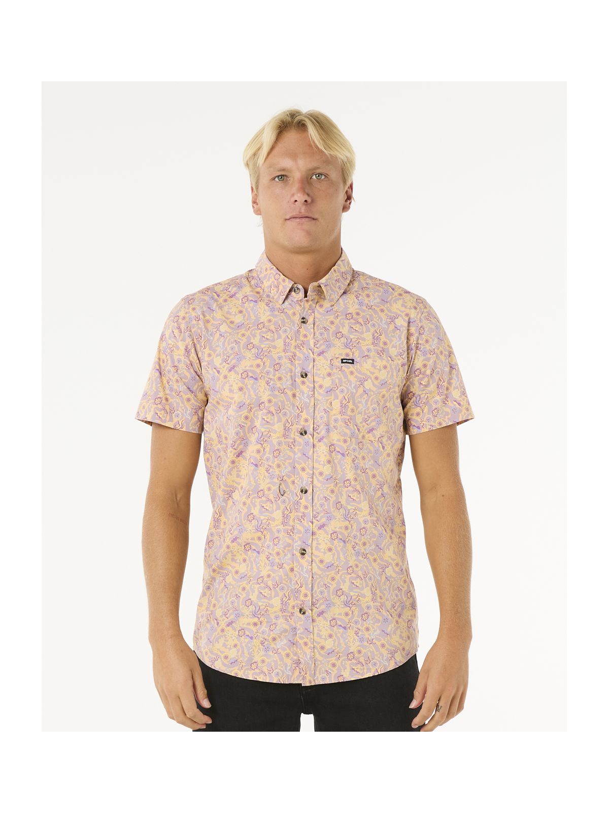 Koszula sportowa męska RIP CURL Floral Reef S/S Shirt fioletowy
