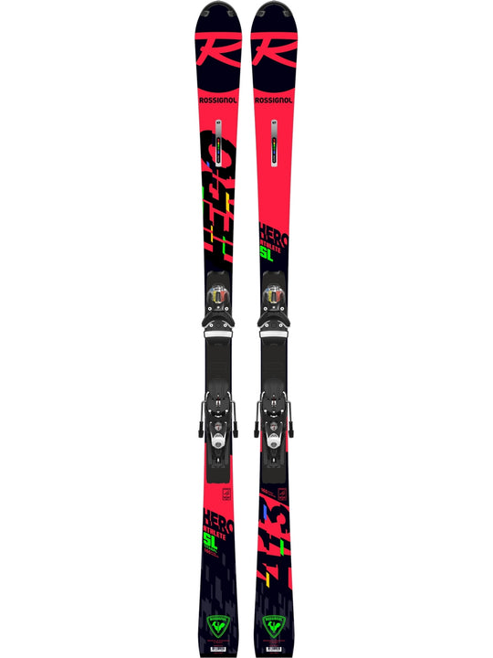 Narty ROSSIGNOL HERO ATHLETE FIS SL (R22) 165 + wiązania LOOK SPX 12 ROCKERACE BLACK ICON - Adventure Sports
