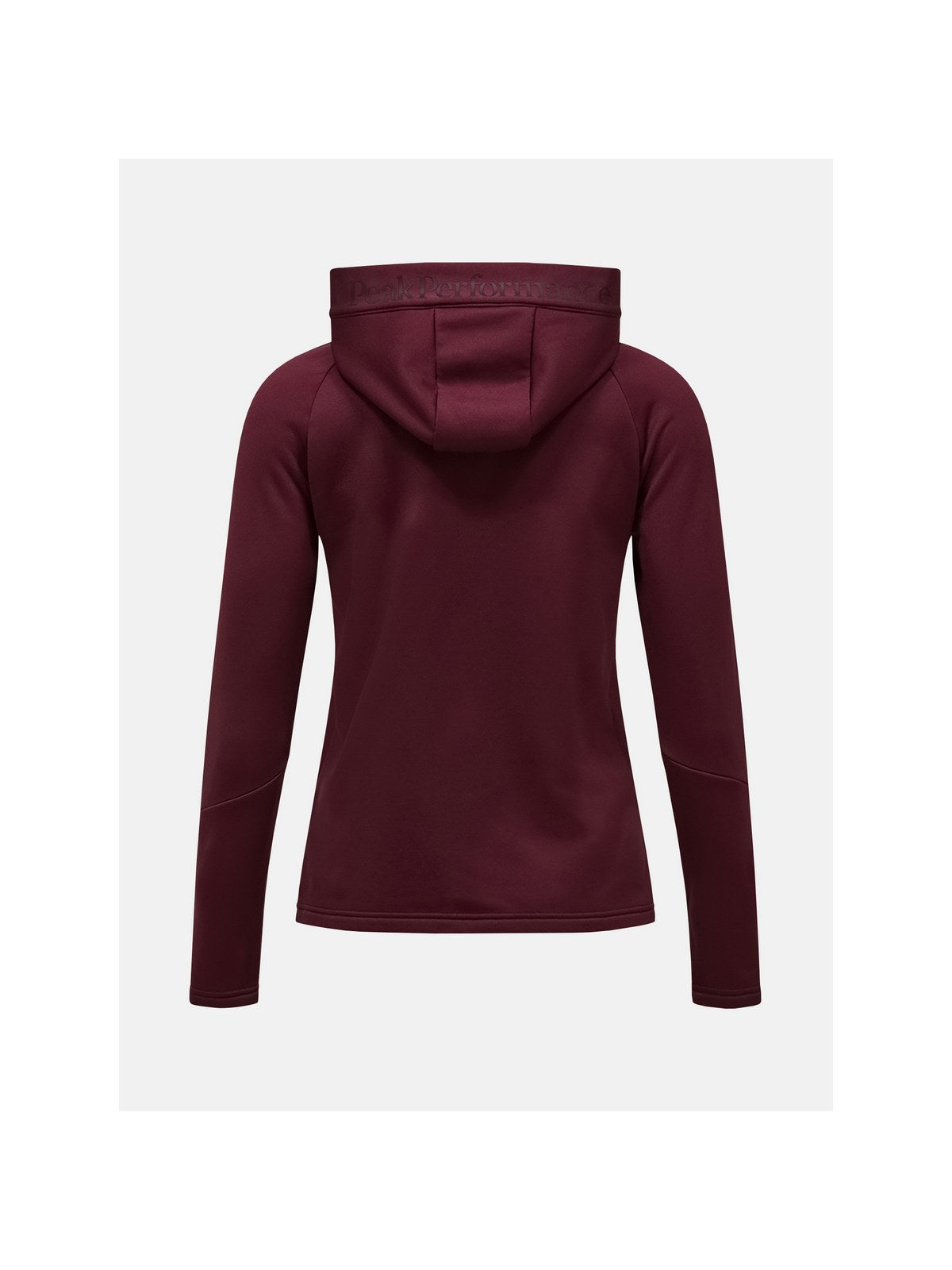 Bluza z kapturem damska PEAK PERFORMANCE Rider Essentials Midlayer Zip Hood bordowa