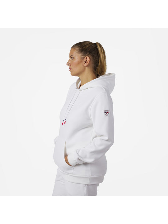 Bluza Rossignol W LOGO SWEAT HOOD FL biały - Adventure Sports
