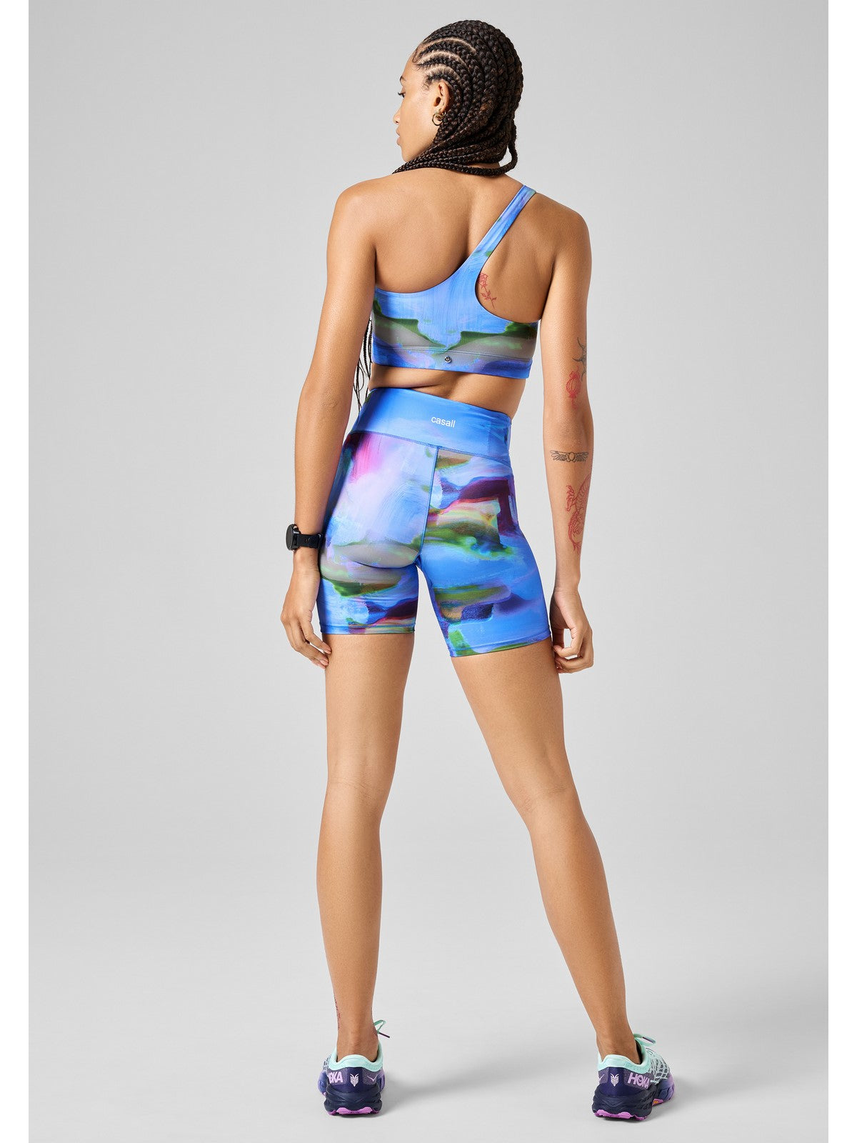 Legginsy CASALL Nostalgia Print Biker Shorts niebieski - Adventure Sports