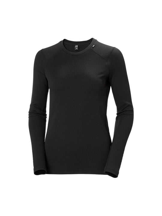 Koszulka Helly Hansen W Lifa Merino Midweight Crew czarny - Adventure Sports

