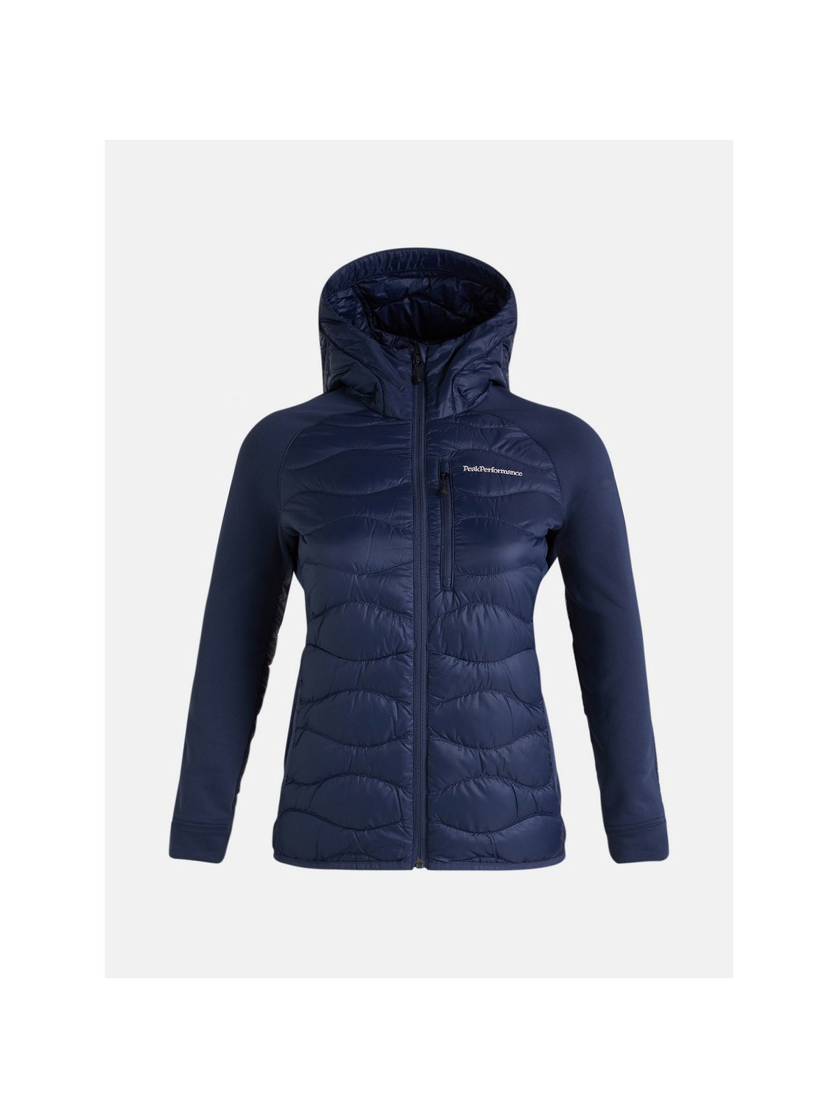 Kurtka puchowa Peak Performance W Helium Down Hybrid Hood niebieski - Adventure Sports