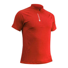 Koszulka do biegania męska RAIDLIGHT ACTIV RUN SS SHIRT MID ZIP czerwona - Adventure Sports
