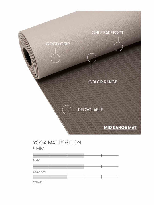 Mata do jogi CASALL Yoga mat position 4mm beżowy - TU - Akcesoria - Adventure Sports

