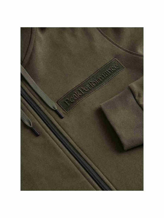 Bluza Peak Performance M Ease Zip Hood zielony - Adventure Sports
