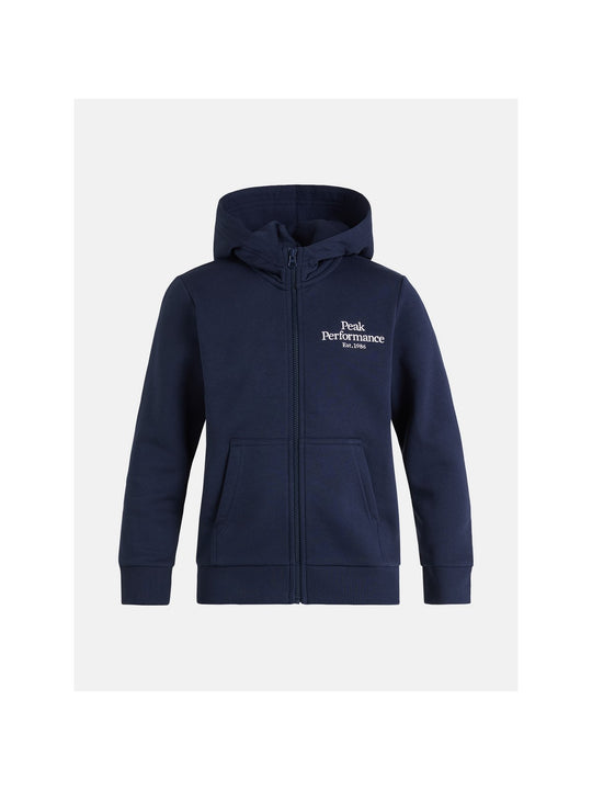 Bluza dziecięca Peak Performance Jr Original Zip Hood niebieski - Adventure Sports
