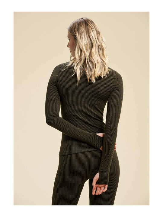 Koszulka CASALL Wool Rib Long Sleeve zielony - Adventure Sports
