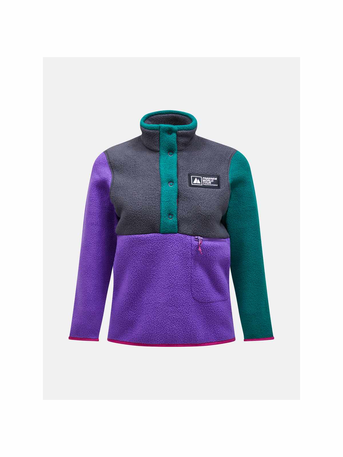 Bluza Peak Performance FWT W Fleece Snap T fioletowy - Adventure Sports