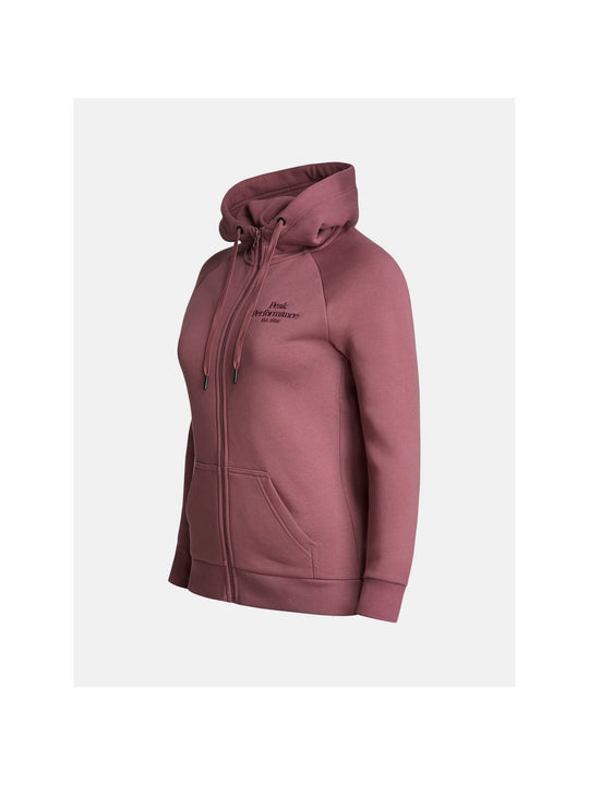 Bluza Peak Performance W Original Zip Hood - ciemny róż - Adventure Sports
