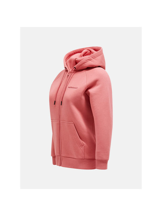 Bluza Peak Performance W Original Small Logo Zip Hood różowy - Adventure Sports
