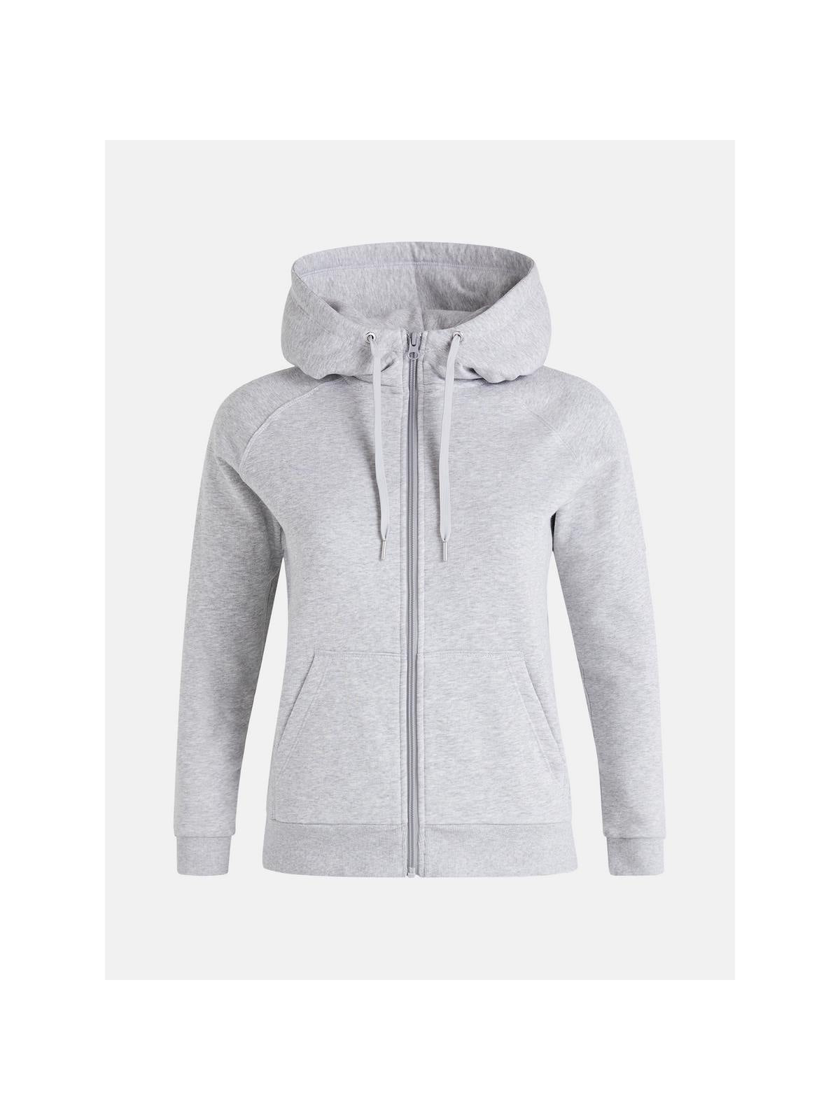 Bluza Peak Performance W Ease Zip Hood Mel szary - Adventure Sports