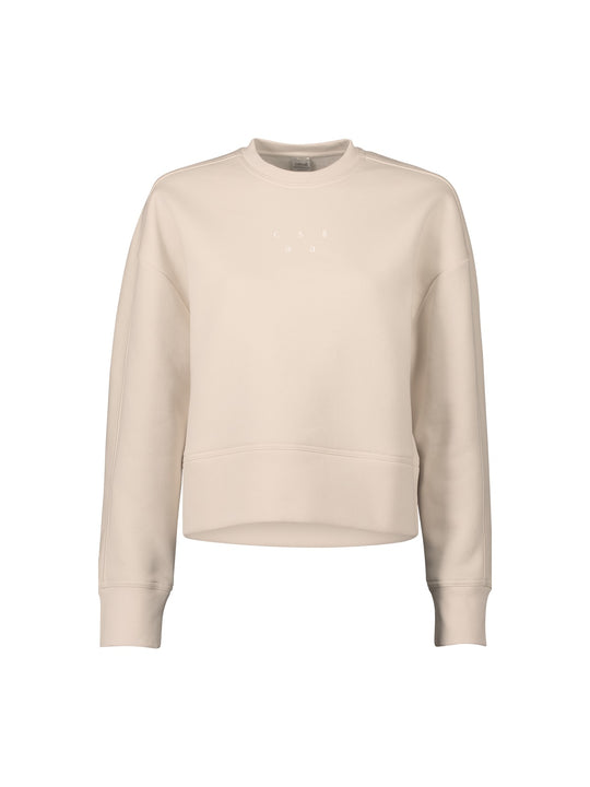 Bluza sportowa damska CASALL Boxy Crew Neck Sweatshirt piaskowy - Adventure Sports
