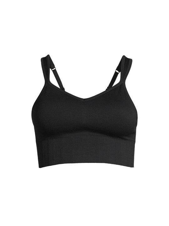 Stanik treningowy CASALL Seamless Rib Padded Sports Bra czarny - Bielizna - Adventure
