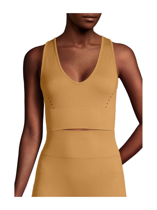 Top treningowy CASALL Seamless Femme V-neck zielony - Adventure Sports
