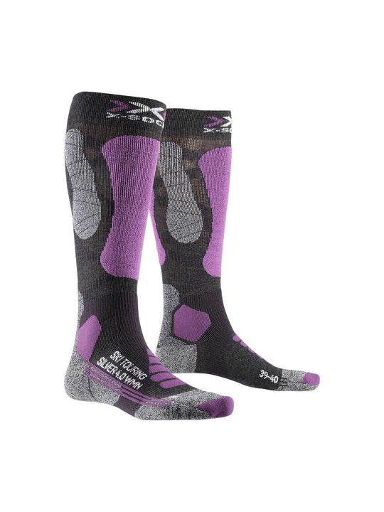 Skarpety damskie X-SOCKS Ski Touring Silver 4.0 Wmn anthracite melange / magnolia - Adventure Sports
