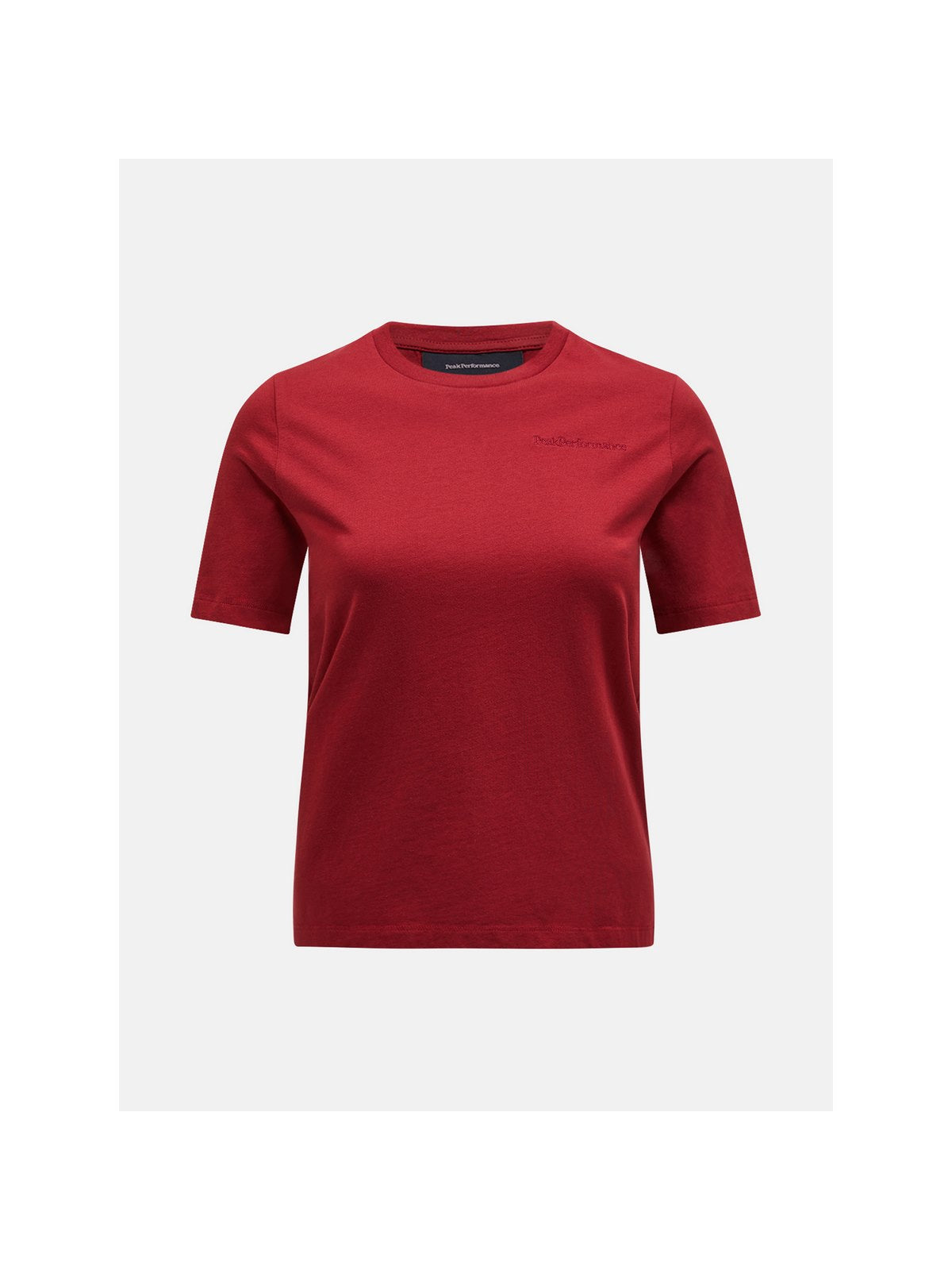 T-Shirt Peak Performance W Original Small Logo Tee bordowy - Koszulka - Adventure Sports