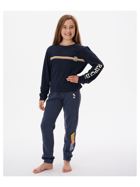 Koszulka RIP CURL Melting Wave Long Sleeve -Girl granatowy - Adventure Sports
