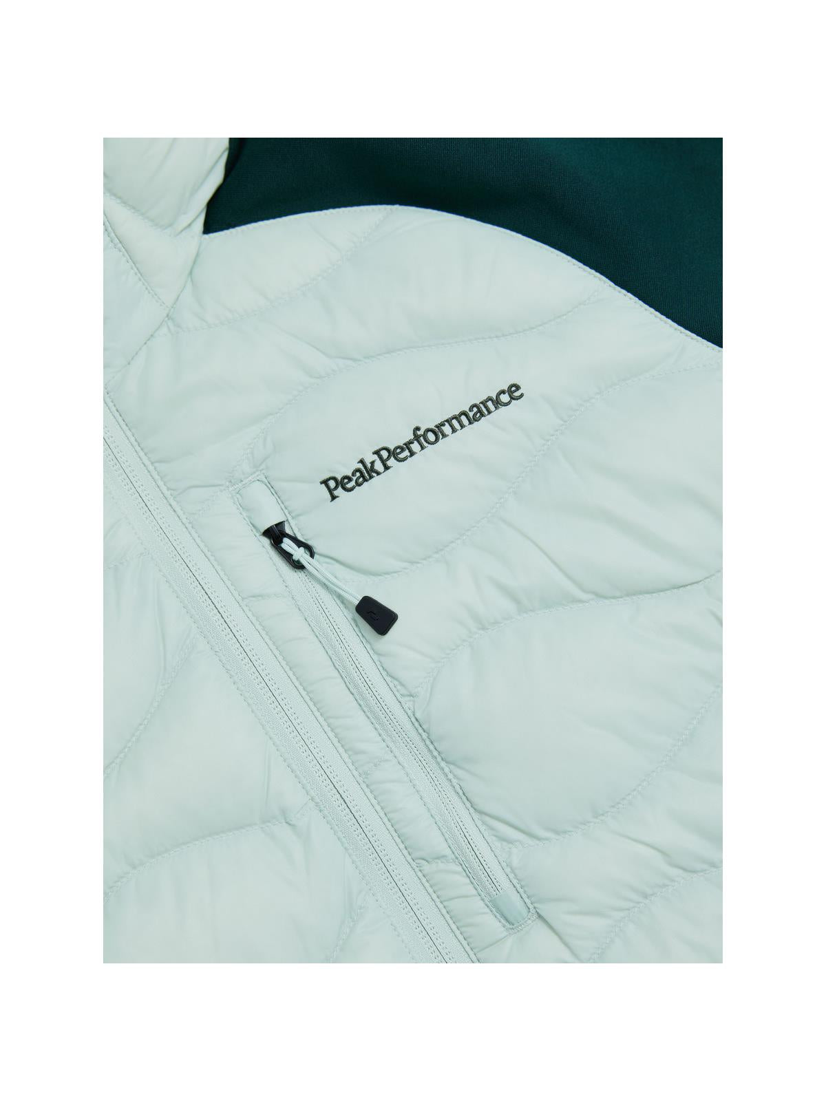 Kurtka puchowa Peak Performance W Helium Down Hybrid Hood zielony - Adventure Sports