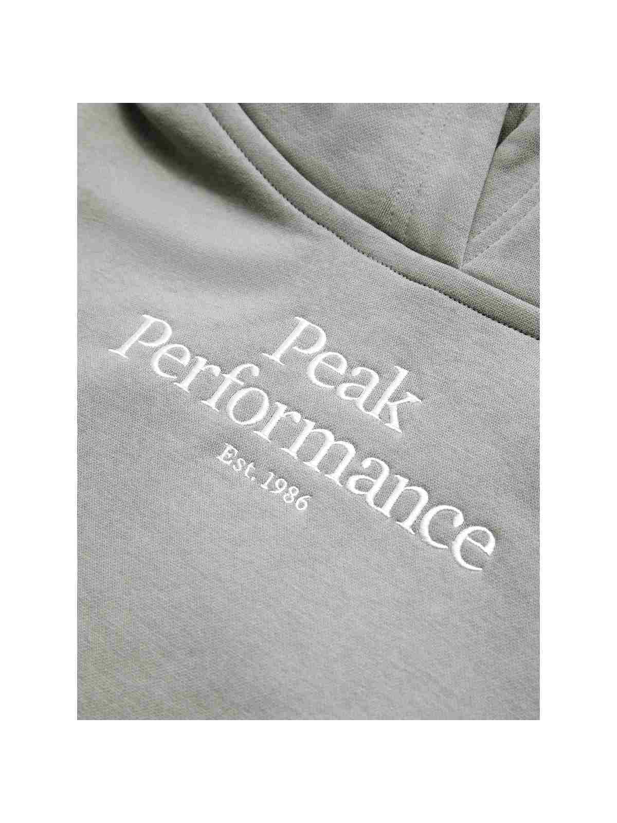 Bluza kangurka dziecięca Peak Performance Jr Original Hood szara - Adventure Sports