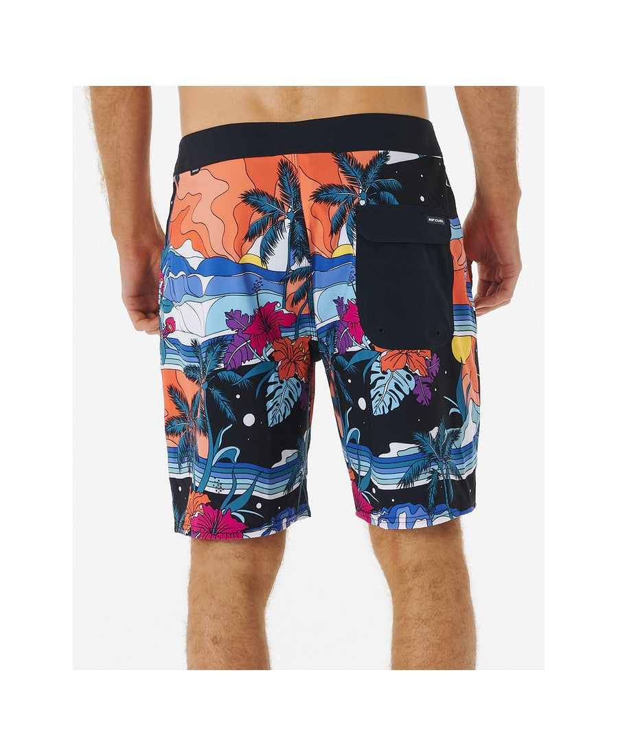 Boardshorty RIP CURL Mirage Postcards czarny - Adventure Sports