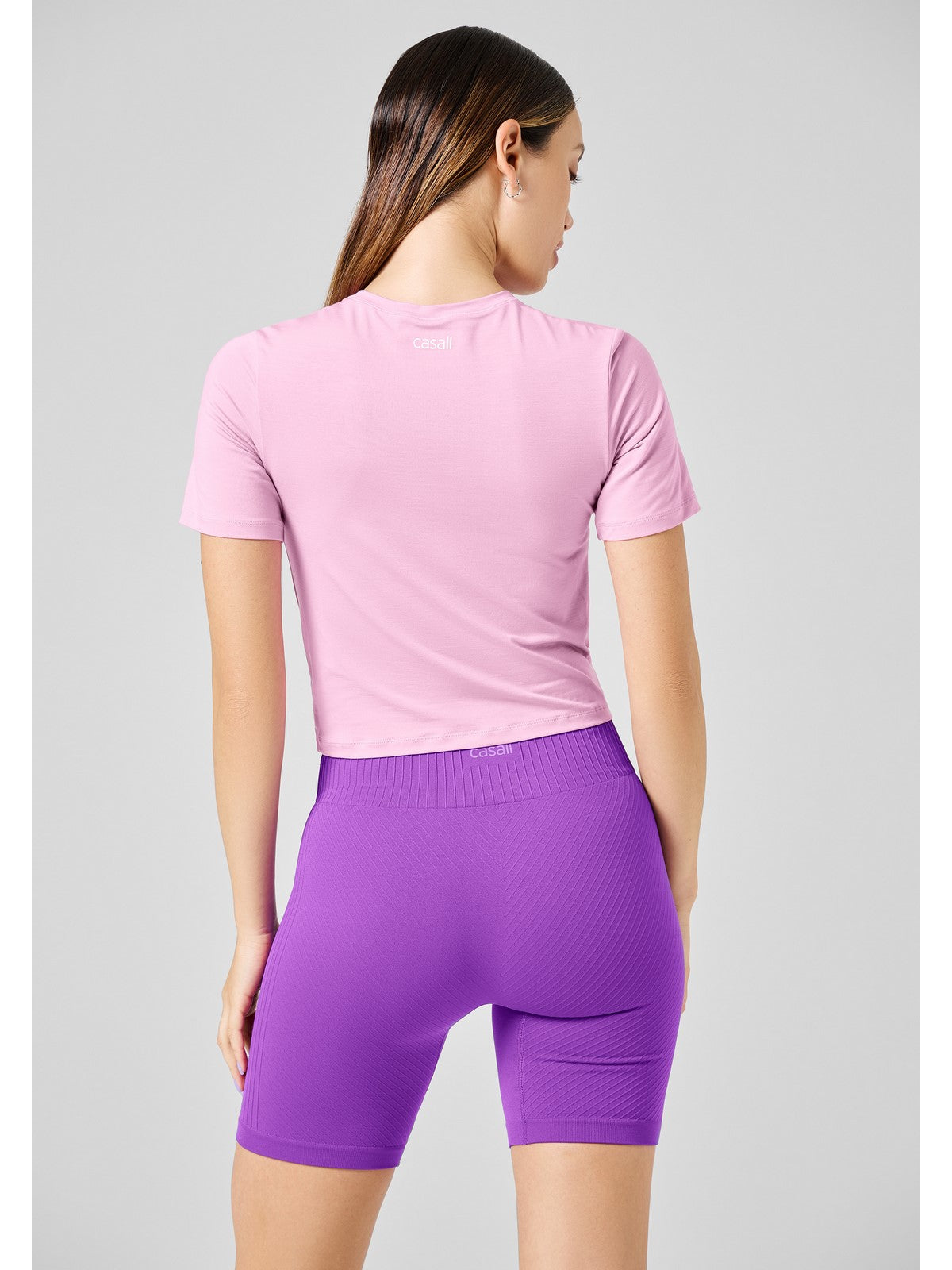 Legginsy CASALL Seamless Graphical Rib Bike Tights fioletowy - Adventure Sports