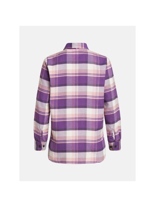 Koszula flanelowa Peak Performance W KELLY FLANNEL SHIRT fioletowo różowa krata - Adventure Sports

