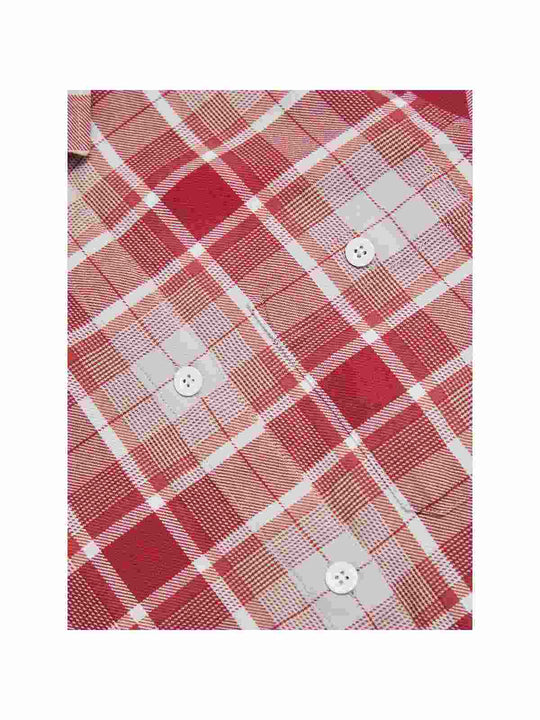 Koszula Peak Performance W Cotton Flannel Shirt czerwono biała krata - Adventure Sports
