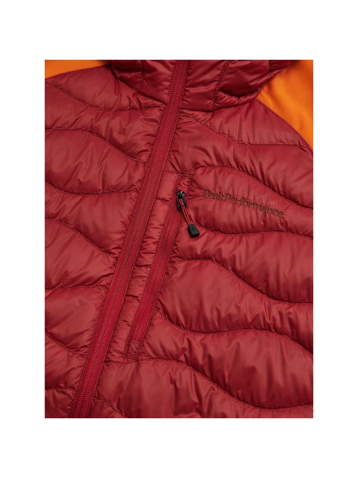 Kurtka puchowa Peak Performance M Helium Down Hybrid Hood bordowy - Adventure Sports