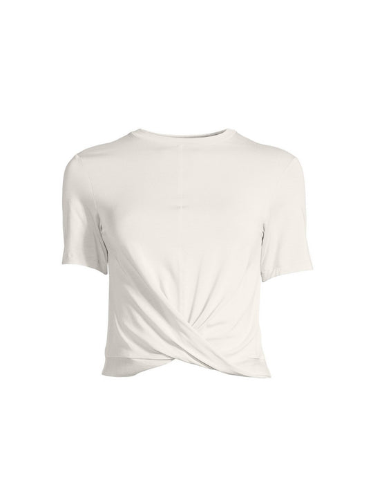 Koszulka CASALL Delight Short Wrap Tee biały - Adventure Sports
