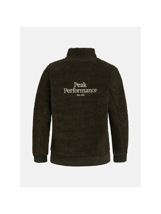Bluza dziecięca Peak Performance JR ORIGINAL PILE ZIP JACK zielona - Kurtka - Adventure Sports
